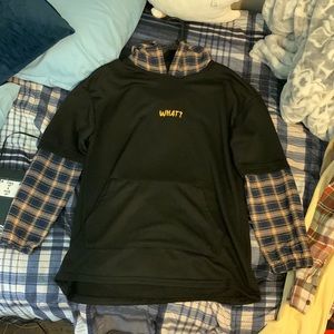 (Great condition) Shein Hoodie with plaid underneath it